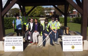 World Sight Day Oct 2014 The group resting at the War Memorial 024